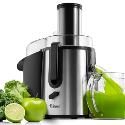 Afbeelding van Twinzee sapcentrifuge voor groenten en fruit, 850 W, met 75 mm hals 2 snelheden