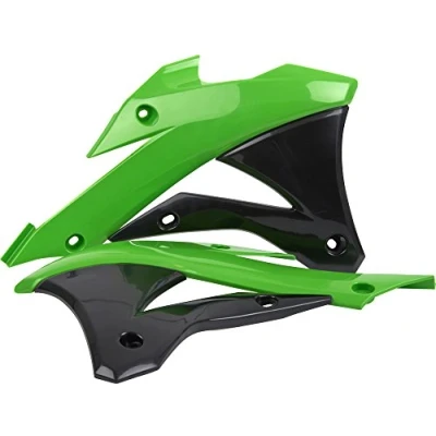 Afbeelding van Polisport Radiateurkappen Kawasaki KX100 KX85 2014 2019 Groen / Zwart