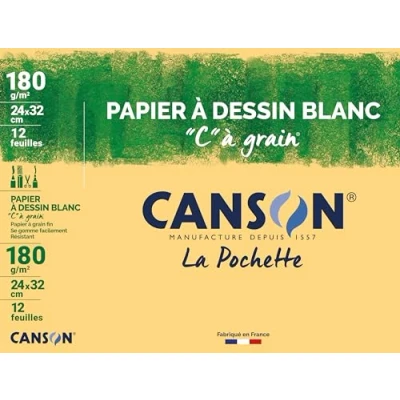 Image de Pochette de 12 feuilles Canson &quot;C&quot; à grain® 180 g