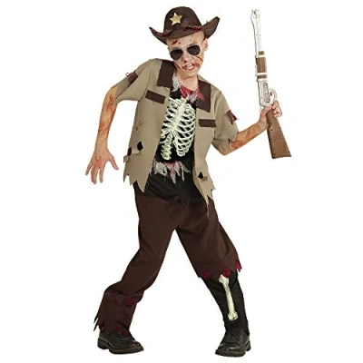 Afbeelding van Widmann Zombie Kostuum Sheriff Navajo Jongen Bruin Maat 140 Halloween Verkleedkleding