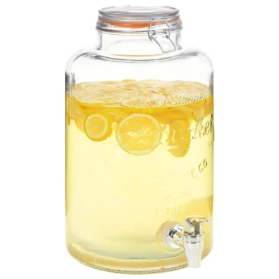 Afbeelding van Waterdispenser XXL met kraan 8 L glas transparant
