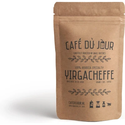 Afbeelding van Café du Jour 100% arabica specialiteit Yirgacheffe 250 gram vers gebrande koffiebonen