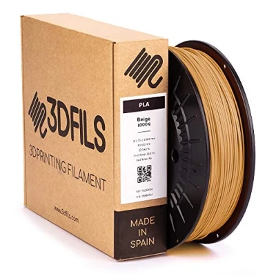 Afbeelding van 3DFILS PLA filament voor 3D print INGEO 3D850: 1,75 mm, 1 kg, bruin beige