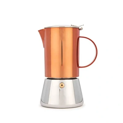 Afbeelding van La Cafetière Roestvrij Staal Espresso Koffiezetapparaat met geborsteld stalen waterreservoir