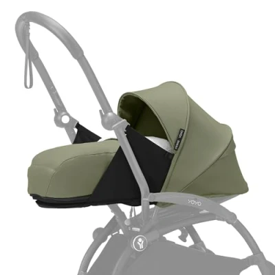 Afbeelding van Stokke YOYO 0+ Newborn Pack, Olive Inclusief matras, uitschuifbare luifel en vijfpuntsgordel Vereist frame (apart verkrijgbaar)