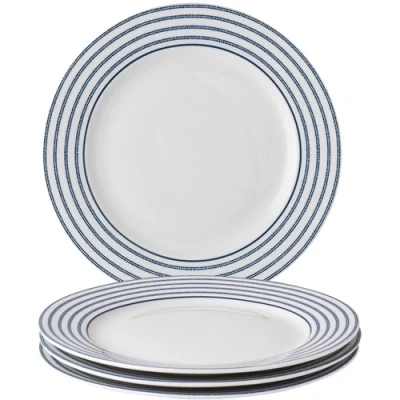 Afbeelding van Laura Ashley set van 4 Ontbijtborden 20 cm Candy Stripe