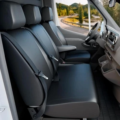 Afbeelding van WALSER 11476 Stoelhoes Zwart Kunstleer, Polyester Voor VOLKSWAGEN: LT 28 46 2 Kasten, MERCEDES BENZ: Sprinter 3 T Van