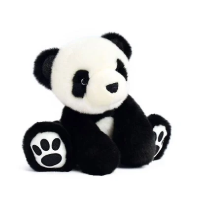Image de Animal en peluche Doudou et Compagnie So Chic Panda Noir 25 cm