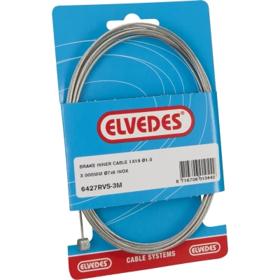 Afbeelding van Schakel binnenkabel Elvedes 3000 mm 1x19 draads RVS ø1,5mm met T nippel ø7 x 6mm