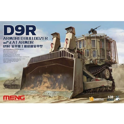 Afbeelding van 1:35 MENG SS010 D9R Armored Bulldozer with Slat Armor Plastic Modelbouwpakket