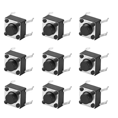 Afbeelding van 100 stuks Momentary Touch Push Button Switch Mini Micro Tact Accessoires 6 x 5 mm Lichtgewicht Schakelaar Plastic + IJzer voor Home Appliance