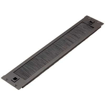 Afbeelding van Delock 19 Kabelmanagement Borstelstrip voor de kabelboom, Accessoires serverkasten, Zwart