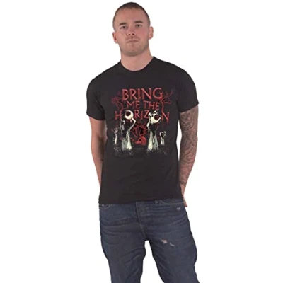 Afbeelding van Bring Me The Horizon Graveyard Eyes Heren T shirt S Zwart