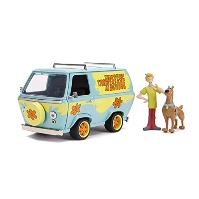 Afbeelding van Scooby Doo Mystery Machine met Shaggy &amp; figuur Jada Toys 1/24