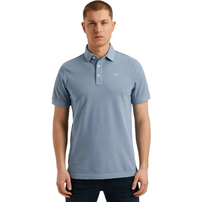 Afbeelding van PME Legend MIT Garmentdyewaschung Poloshirt, Heren, Maat: Medium, Ashleigh blue
