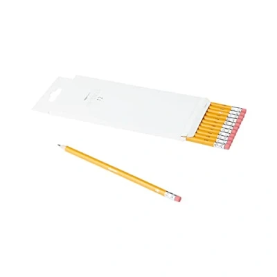 Afbeelding van Amazon Basics Set van 12 HB grafietpotloden in metalen doos, geel