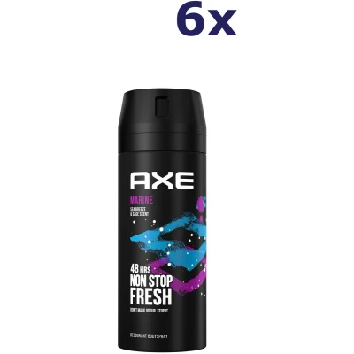 Afbeelding van 6x Axe Deodorant Bodyspray Marine 150 ml