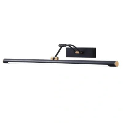 Afbeelding van Miratic Spiegellamp, badkamer, zwart, wandlamp, led, badkamerlamp, 4000 K, boven de led spiegel (40 cm/7 W/770 lm)