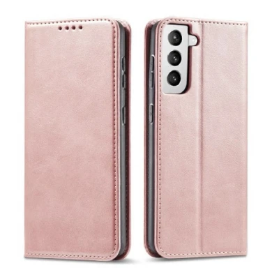 Afbeelding van Casecentive Leren Wallet case Luxe Samsung Galaxy S21 Plus Róse Gold
