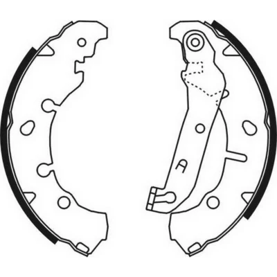 Afbeelding van REMSA 4137.00 Remschoenen Achteras 200 38 Met hefboom FORD: FIESTA 5, Fusion Estate, 5 Van, MAZDA: 2 Hatchback