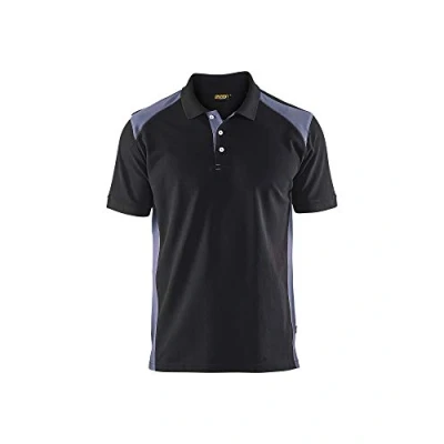 Afbeelding van Blaklader polo pique 3324 1050 zwart/grijs mt XL