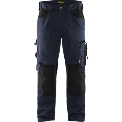 Afbeelding van Blaklader Werkbroek zonder spijkerzakken 1556 1860 Donker marineblauw/Zwart