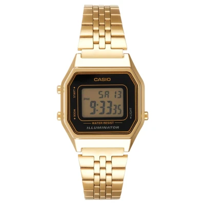 Afbeelding van Casio Digitaal horloge goldcoloured/black, Dames, Maat: One Size, Gold coloured/black