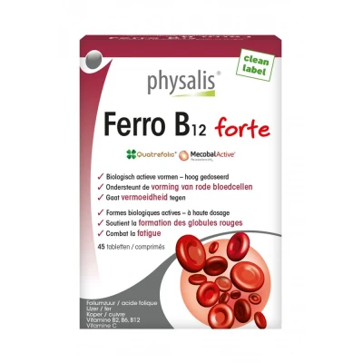 Afbeelding van Physalis Ferro B12 Forte (45 Tabletten)
