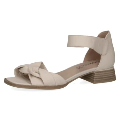 Afbeelding van Caprice Sandalen met enkelbandjes, Dames, Maat: 41, Offwhite nappa Leer