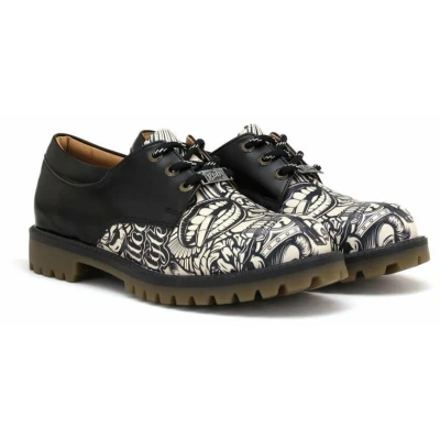 Afbeelding van Goby Inked Rebel Dames Veterschoenen Handmade Vegan Maat 39
