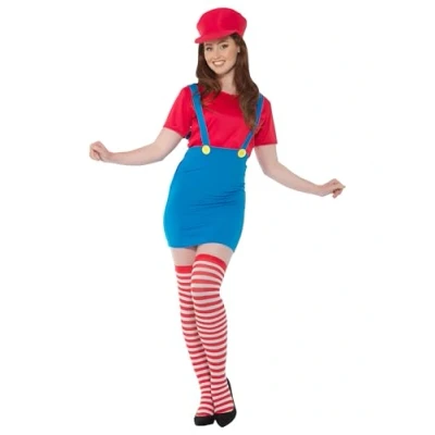 Afbeelding van Karnival Costumes Verkleedkleding Mario Kostuum voor vrouwen Deluxe Rood M