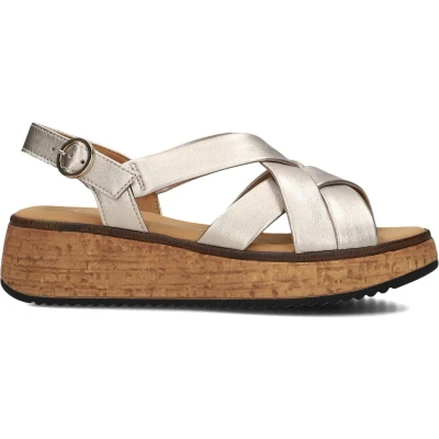 Afbeelding van Gabor Sandalen met plateauzool, Dames, Maat: 37, Puder Leer