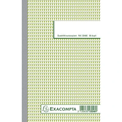 Afbeelding van Exacompta 3248E een manifold geruit met 50 vellen dubbelzijdig zelfoverschrijdend en genummerd, 21 x 13,5 cm kleine ruitjes