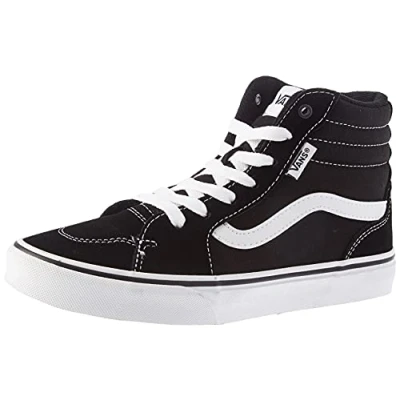 Afbeelding van VANS YT Filmore Hi (SUEDE/CANVAS)BLACK/WHITE Maat 33