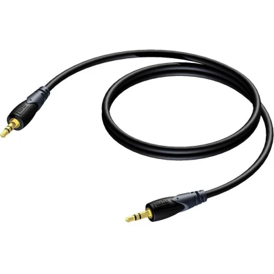 Afbeelding van 3.5 mm jack kabel Procab 10 meter (Stereo, Verguld, 100% koper)