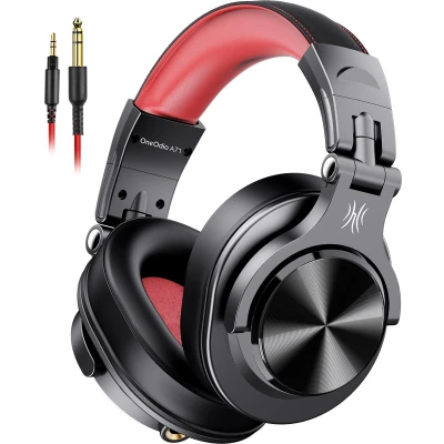 Afbeelding van OneOdio A71 koptelefoon muziekstudioDJ black/red