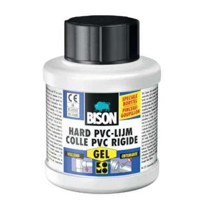 Afbeelding van Bison hard pvc lijm gel 250 ml + kwastje