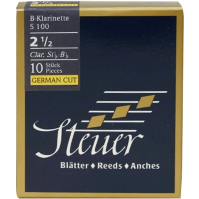 Afbeelding van Steuer S100 blauw Line 3 doos met 10 rieten Riet voor Bb klarinet (Duits)