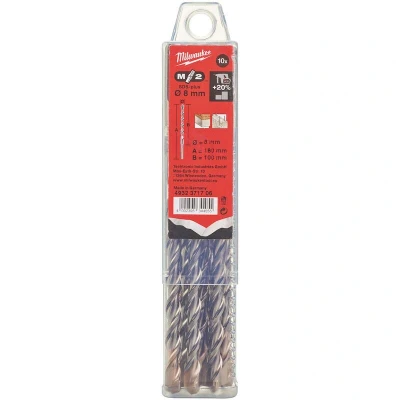 Afbeelding van MILWAUKEE 4932371706 SDS Plus M2 hamerboor 2 spiraals 8x160mm (10 st.)