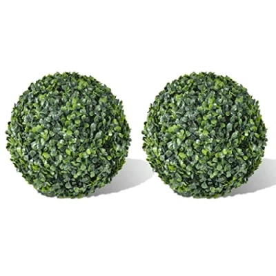 Afbeelding van Kunstplanten buxusbol 2 st 35 cm
