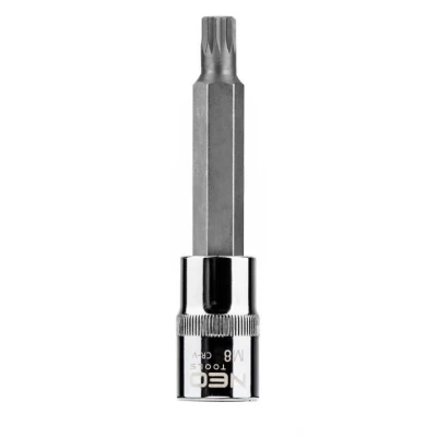 Afbeelding van NEO TOOLS 08 742 Steeksleutelelement 1/2 M8 Chroom vanadium staal, gereedschapsstaal Spline