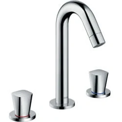 Afbeelding van Hansgrohe Logis 3 gats wastafelmengkraan 150 met trekwaste