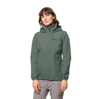 Afbeelding van Jack Wolfskin Stormy Point 2L Regenjas, Dames, Maat: Small, Hedge green