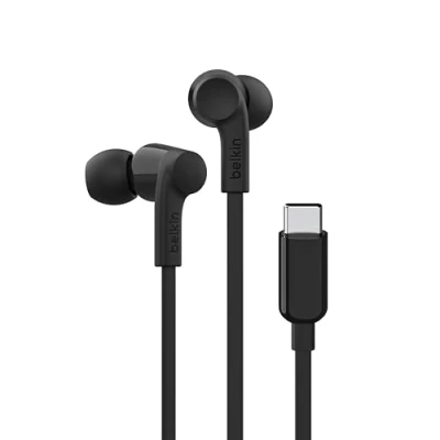 Afbeelding van Belkin ROCKSTAR™ in ear oordopjes met USB C connector Zwart