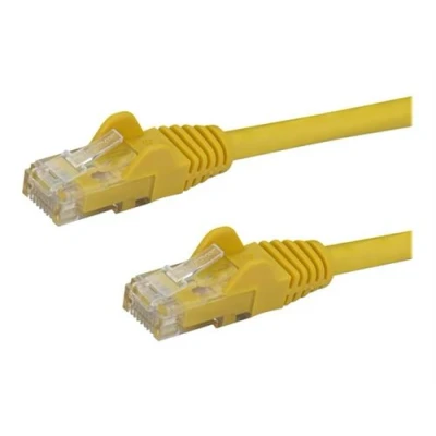 Image de StarTech.com Câble réseau Cat6 Gigabit UTP sans crochet de 10 m jaune cordon raccordement