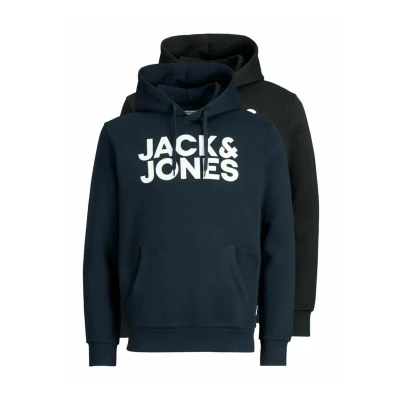 Afbeelding van Jack &amp; Jones Jjecorp LOGO HOOD 2 PACK Hoodie, Heren, Maat: XXL, Black