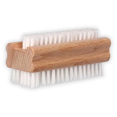 Afbeelding van ToolSpace Nagelborstel van beukenhout, robuuste en sterke borstelharen, reinigingsborstel voor het reinigen nagels, handen wassen, vingerverzorging, schuurborstel vuil,