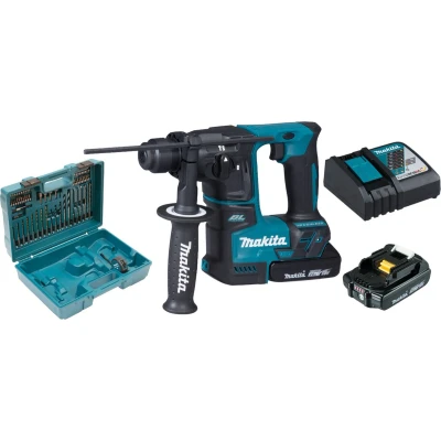 Afbeelding van Makita DHR 171 RAX3 accu boormachine 18 V 1,2 Joule SDS Plus Brushless + 2x 2.0 Ah lader 65 delige set koffer