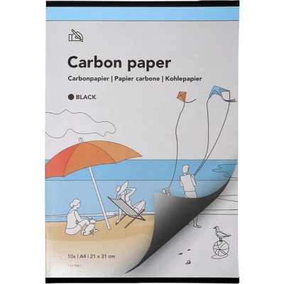 Afbeelding van Carbonpapier Qbasic A4 21x31cm 10x zwart