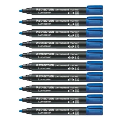 Afbeelding van Permanente markeerstift Staedtler Lumocolor 352 3 Blauw (10 Stuks)
